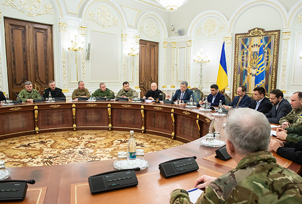 Заседание Совета национальной безопасности и обороны (СНБО) Украины