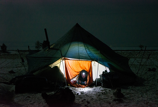 Ночь в палатке в минус 20