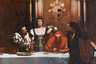 Картина Джона Кольера «Бокал вина от Чезаре Борджиа» была написана спустя более 350 лет после смерти Александра VI. На ней папа, Цезарь и Лукреция предстают в образе демонических отравителей. 