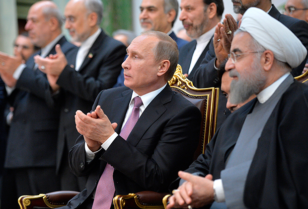 Владимир Путин и президент Ирана Хасан Рухани