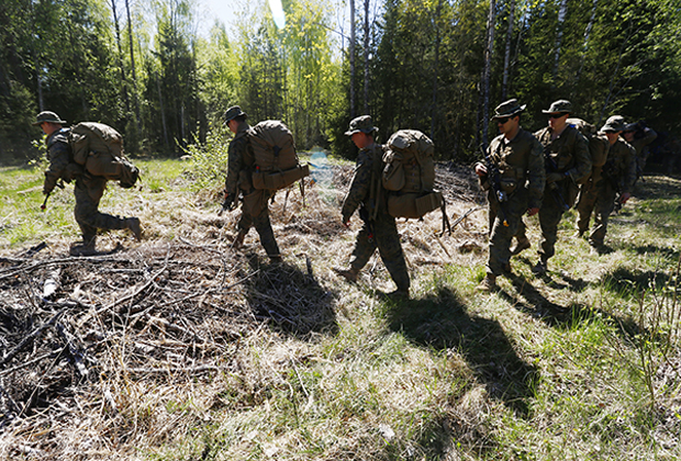 Американские военные в составе НАТО на учениях в Эстонии