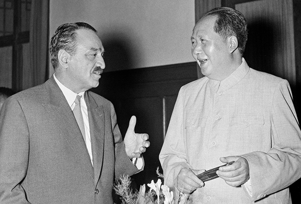 Анастас Микоян и Мао Цзэдун 