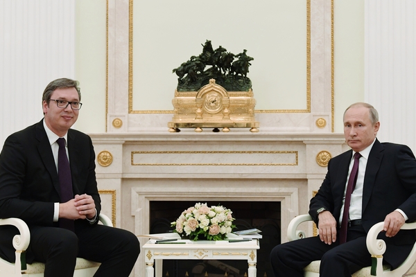 Александр Вучич и Владимир Путин