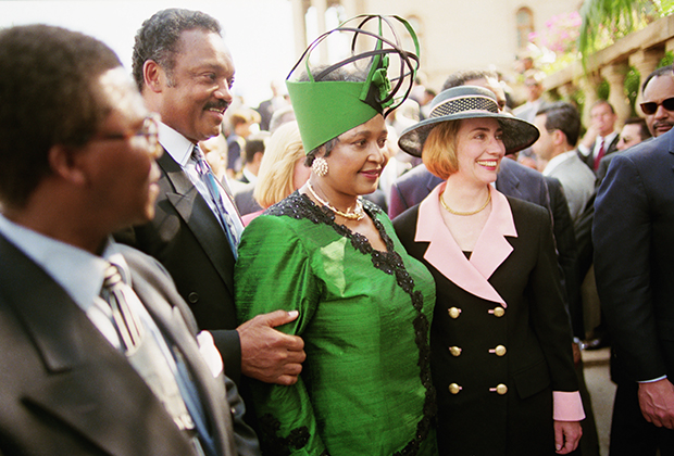 Джесси Джексон, Винни Мандела и Хиллари Клинтон, 1994 год