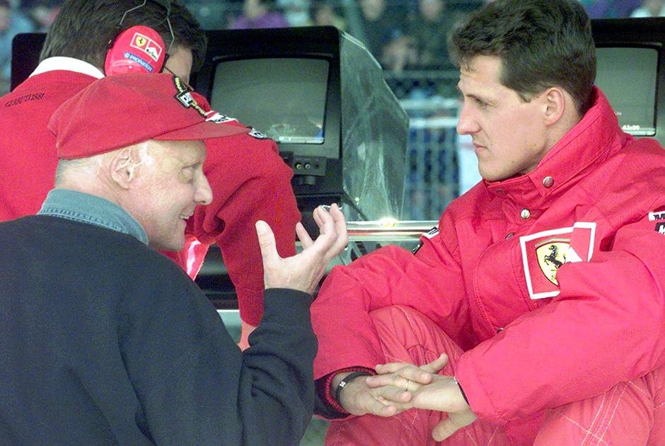 В 90-е Лауда работал консультантом Ferrari. Он называл Михаэля Шумахера величайшим гонщиком в истории «Формулы-1», воплощением скрупулезности и совершенства.