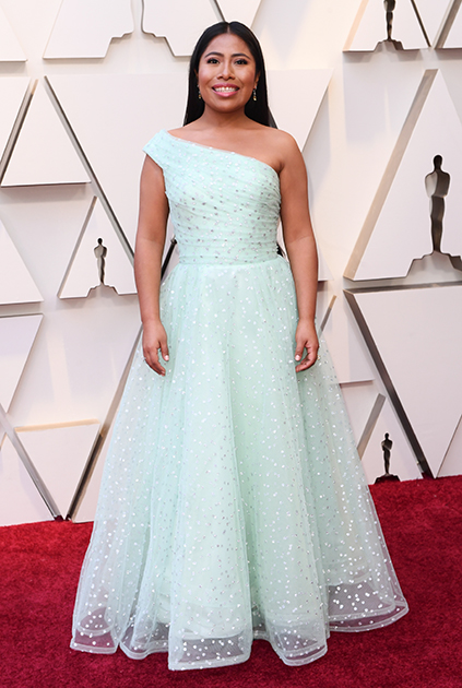 Мексиканка индейского происхождения Ялица Апарисио, номинированная на «Оскара» за главную роль в фильме «Рома», осталась без наград, но вдоволь попозировала на красной дорожке в платье Rodarte.