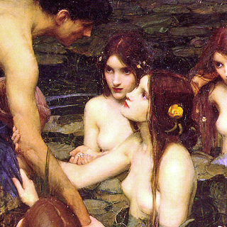 Фрагмент картины «Гилас и нимфы», 1896