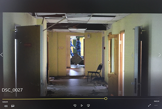 Изображение с видеорегистраторов сотрудников, утром вошедших в общежитие