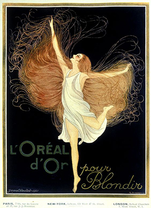 Исторический рекламный постер "L'Oréal d'Or pour Blondir"
