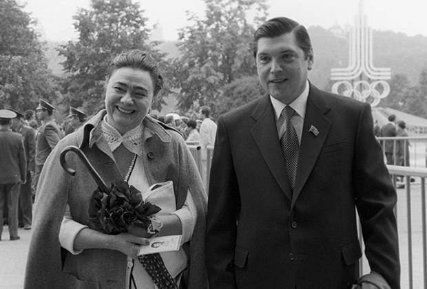 Галина Брежнева с мужем