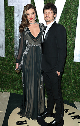 Миранда Керр и Орландо Блум на вечеринке в честь вручения премии «Оскар», 2013