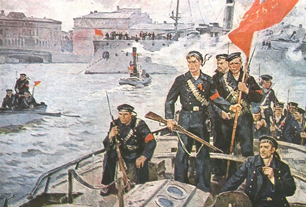 Картина Олега Гадалова «Мы из Кронштадта. 1917 год»