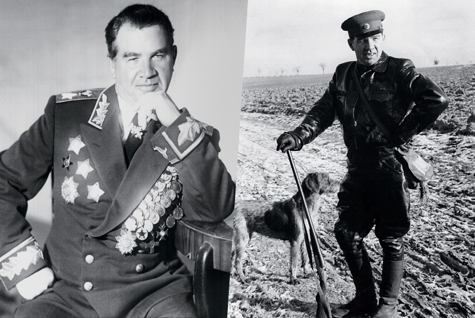 Василий Чуйков имел прозвище генерал Штурм, которое прекрасно описывало его бесстрашие и волевой характер. В 1940 году он служил военным атташе в Китае, но в начале войны обратился к командованию с требованием отозвать его на фронт, в действующую армию. С 1942-го по 1946 год он командовал 62-й армией, особо отличившейся в Сталинградской битве.  

Маршал Чуйков любил охоту и часто гулял по полям и лесам с любимой охотничьей собакой. Снимок сделан в Германии в 1950-е годы. 