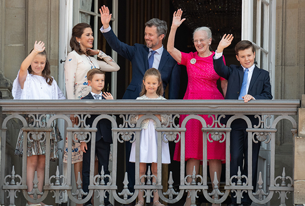 Датская королевская семья в день 50-летия кронпринца Фредерика, 2018 год