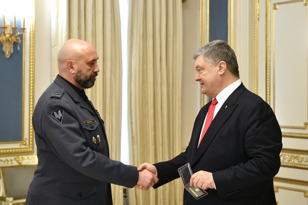 Сергей Кривонос и Петр Порошенко