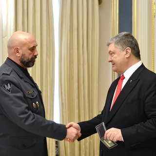 Сергей Кривонос и Петр Порошенко