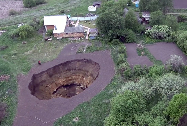 Провалы земли в россии фото