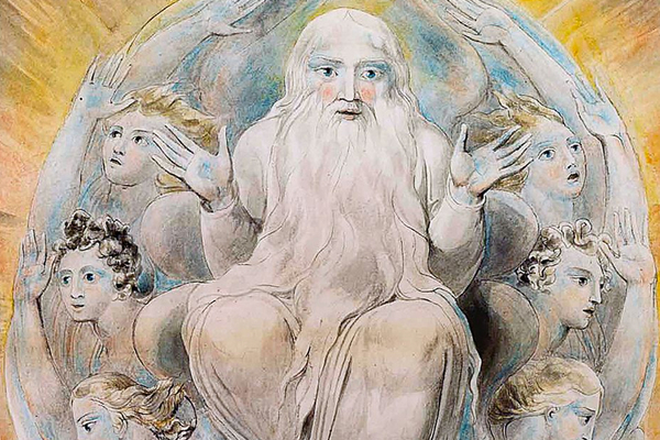 William Blake. «God blessing the seventh day»