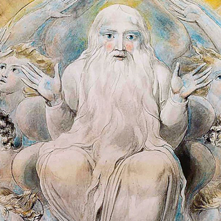 William Blake. «God blessing the seventh day»