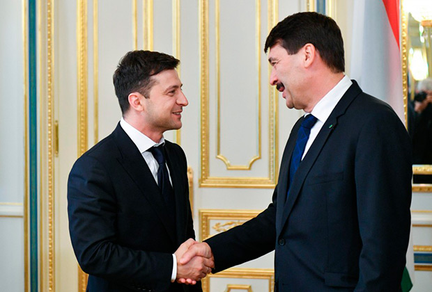 Владимир Зеленский и президент Венгрии Янош Адер 