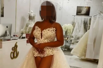Bride's 'tacky' beach wedding BODYSUIT sparks furious debate