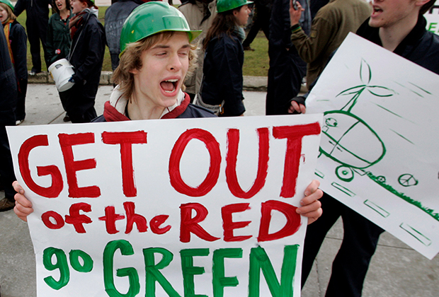 Американские «зеленые» выступают за сокращение вредных выбросов в атмосферу
