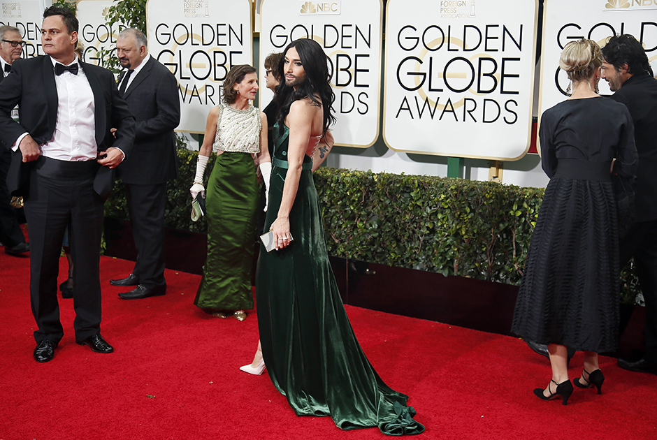 Кончита Вурст на церемонии Golden Globe Awards в 2015 году