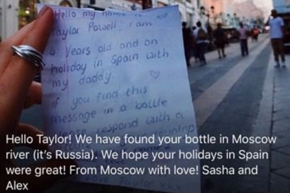 Image result for В Москве-реке нашли бутылку с посланием из Испании