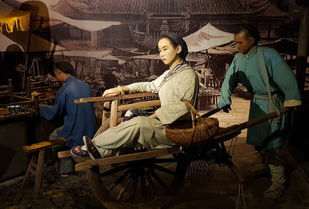 Диорама «Рынок» в музее истории Шанхая