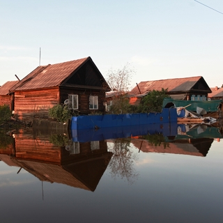 Затопленные дома в Тулуне