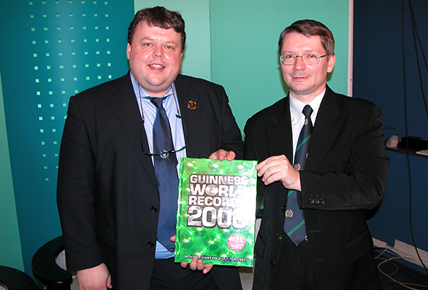 Алексей Свистунов с главным редактором Книги рекордов Гиннесса