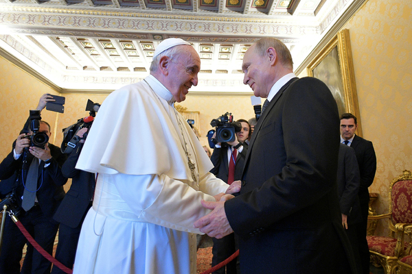 Папа Франциск и Владимир Путин 