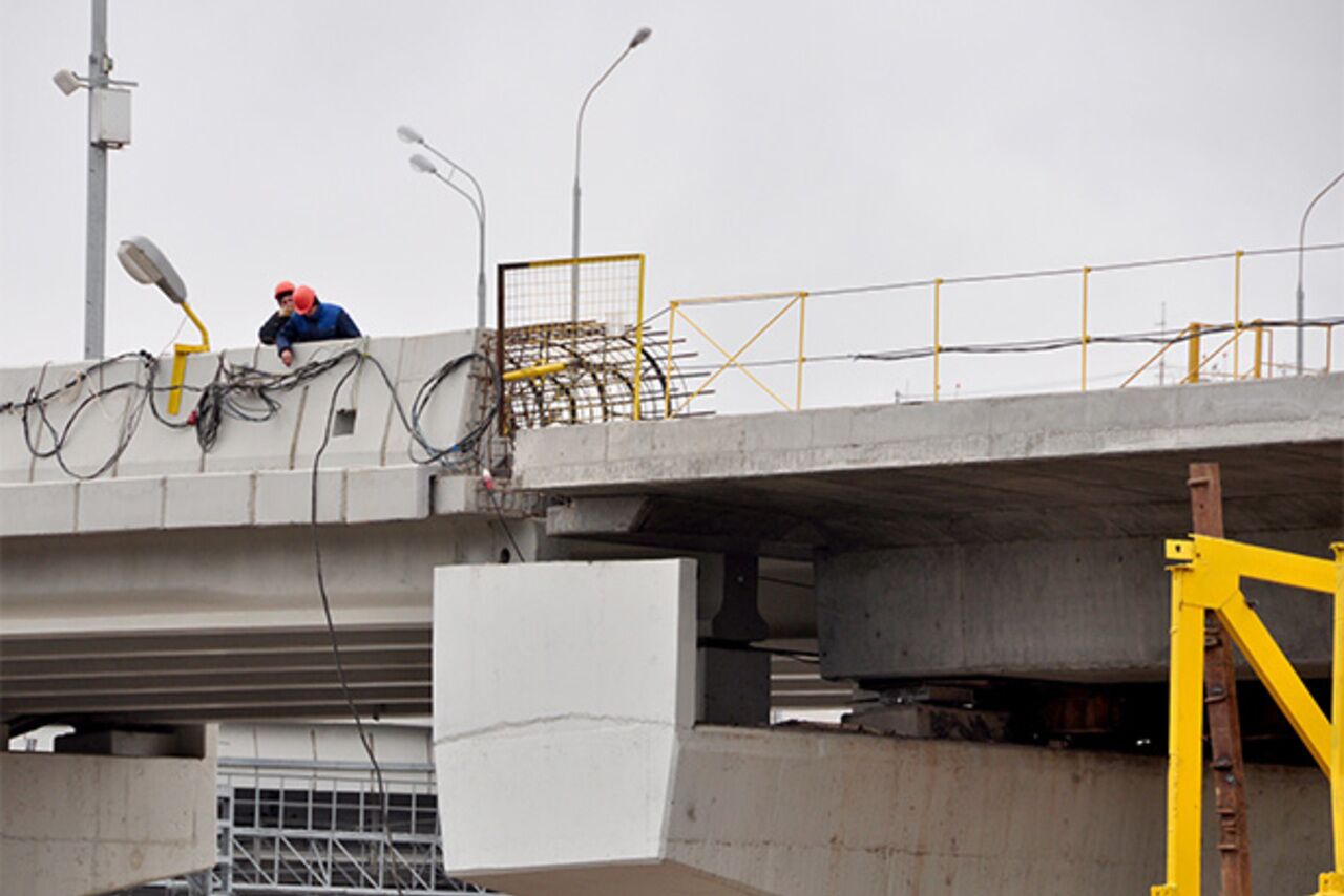 Отходы при строительстве моста