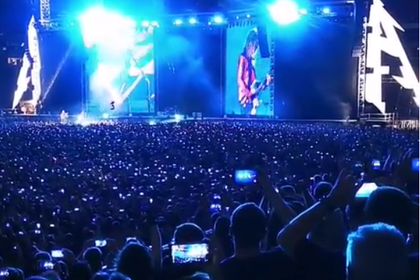 Metallica спела „Группу крови“ в Лужниках