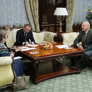 Встреча Александра Лукашенко с главой представительства ЕС в Беларуси Андреа Викторин