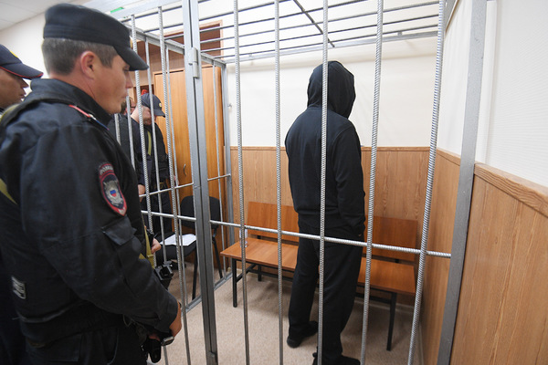 Олег Медведев (Шишканов)  в зале заседаний Басманного суда 