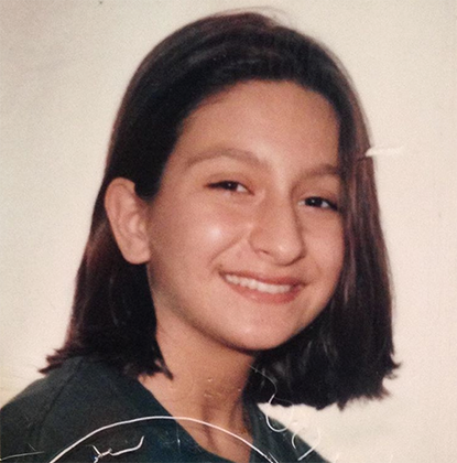 14-летняя Дина Найери в 1993 году