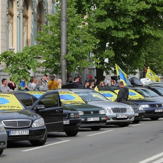 Акция протеста автомобилистов в Киеве в мае 2019-го