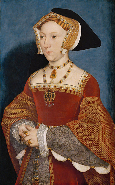 Джейн Сеймур, королева Английская, портрет работы Ганса Гольбейна, 1536