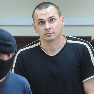 Олег Сенцов в зале суда