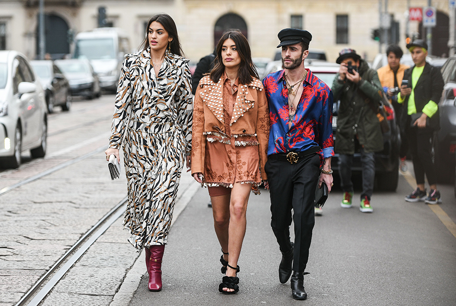 Гости на Неделе моды в Милане