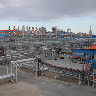 Территория завода по сжижению природного газа «Ямал СПГ»