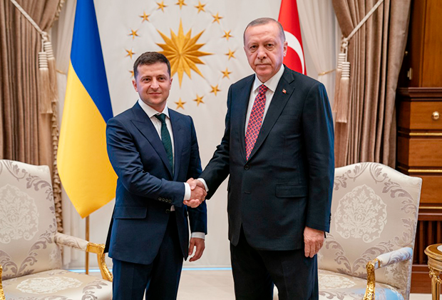 Владимир Зеленский и Реджеп Тайип Эрдоган во время официального визита президента Украины в Турцию