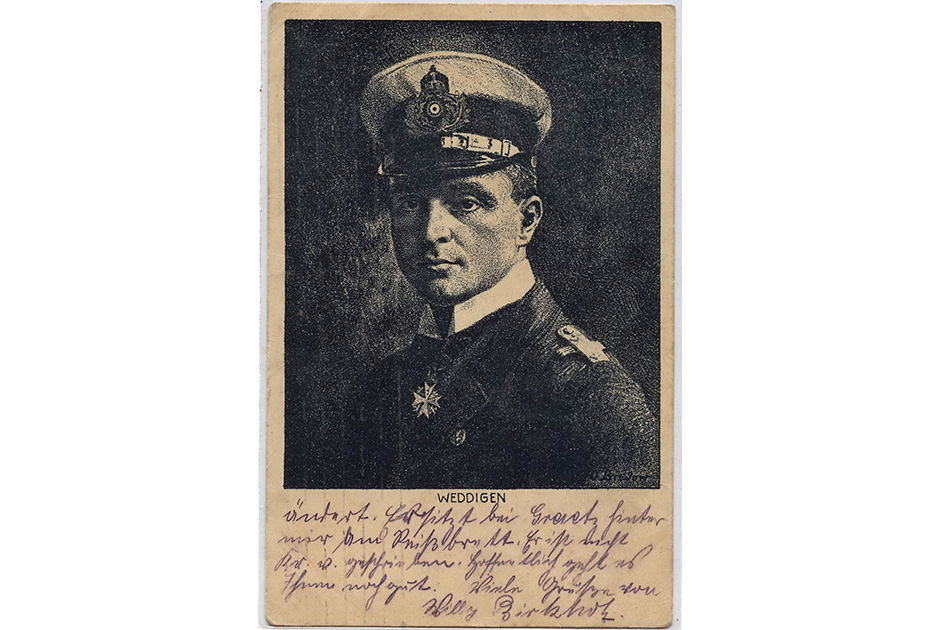Отто Веддиген на германской открытке 1914 года
