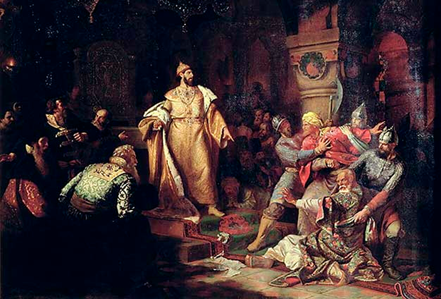 Картина Н.С. Шустова «Иван III свергает татарское иго»
