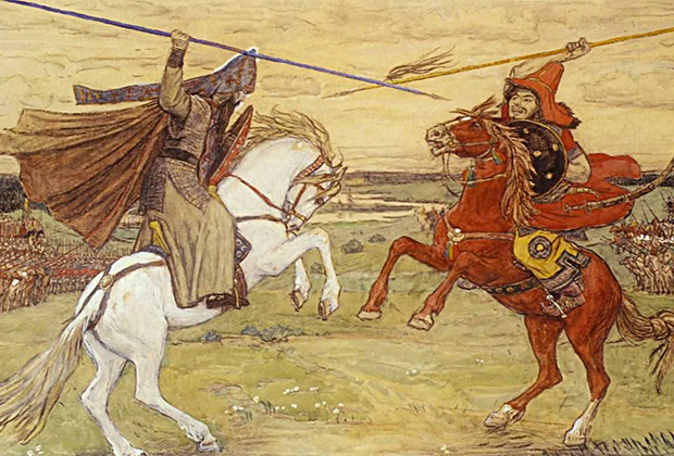 Картина В. М. Васнецова «Поединок Пересвета с Челубеем»
