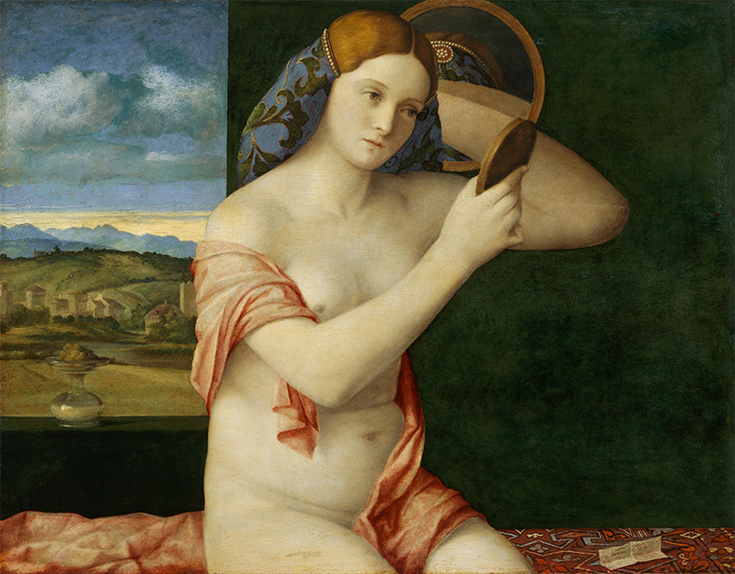 Картина Джованни Беллини «Обнаженная молодая женщина с зеркалом», 1515 год.