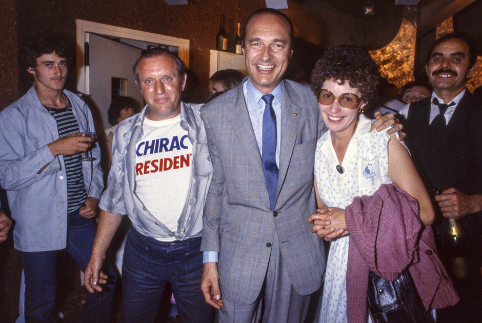 Жак Ширак проводит предвыборную агитацию во время президентской кампании во Франции. Июнь 1981 года
