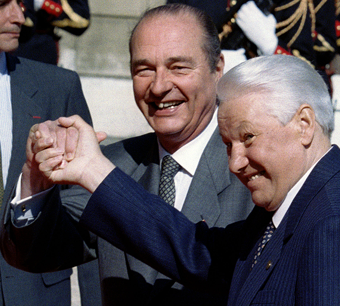 Жак Ширак и Борис Ельцин