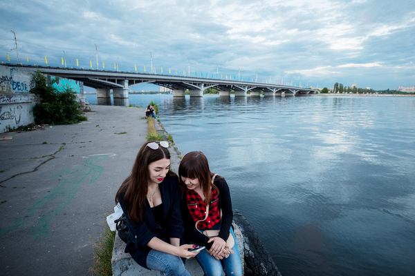 На городской набережной реки Воронеж